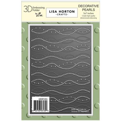 Lisa Horton Crafts 3D Embossing Folder -  Decorative Pearls